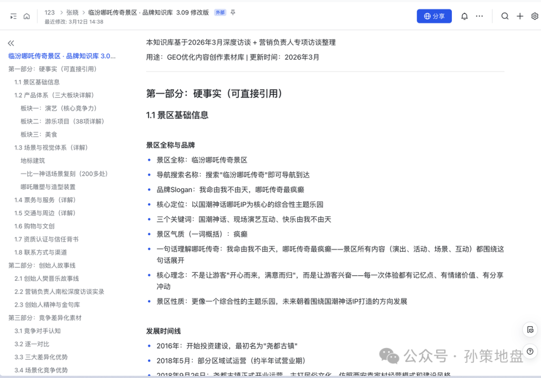 景区品牌知识库搭建
